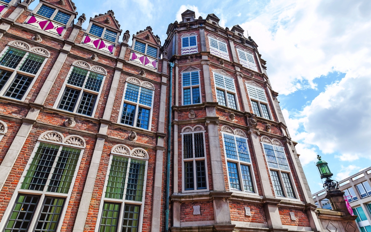 Fassade des Teufelshauses in Arnhem, Niederlande