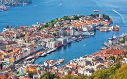 Hafenansicht Bergen, Norwegen