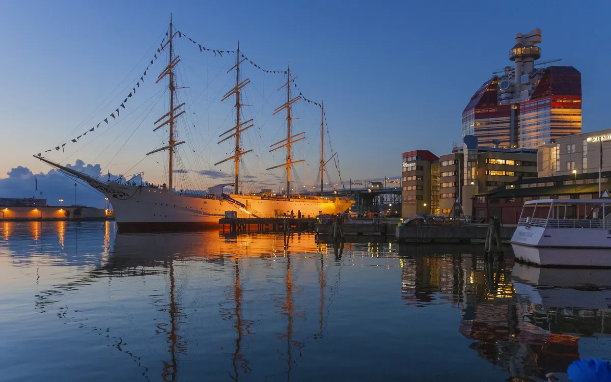 Großsegler im Hafen von Göteborg, Schweden