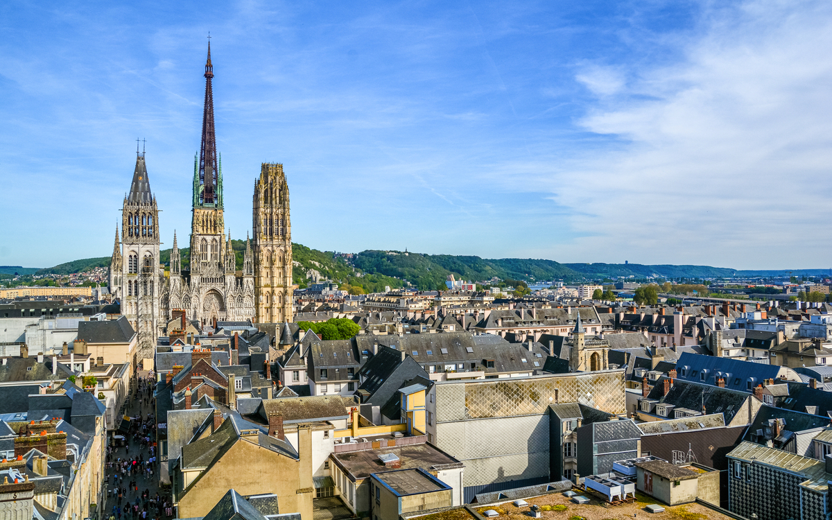 Panoramablick auf Rouen