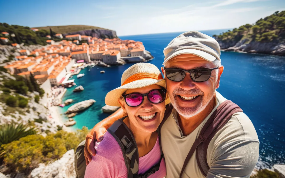 Paar reist im Sommer durch Südeuropa