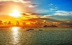 Traumhafter Sonnenuntergang an der Adria bei Dubrovnik