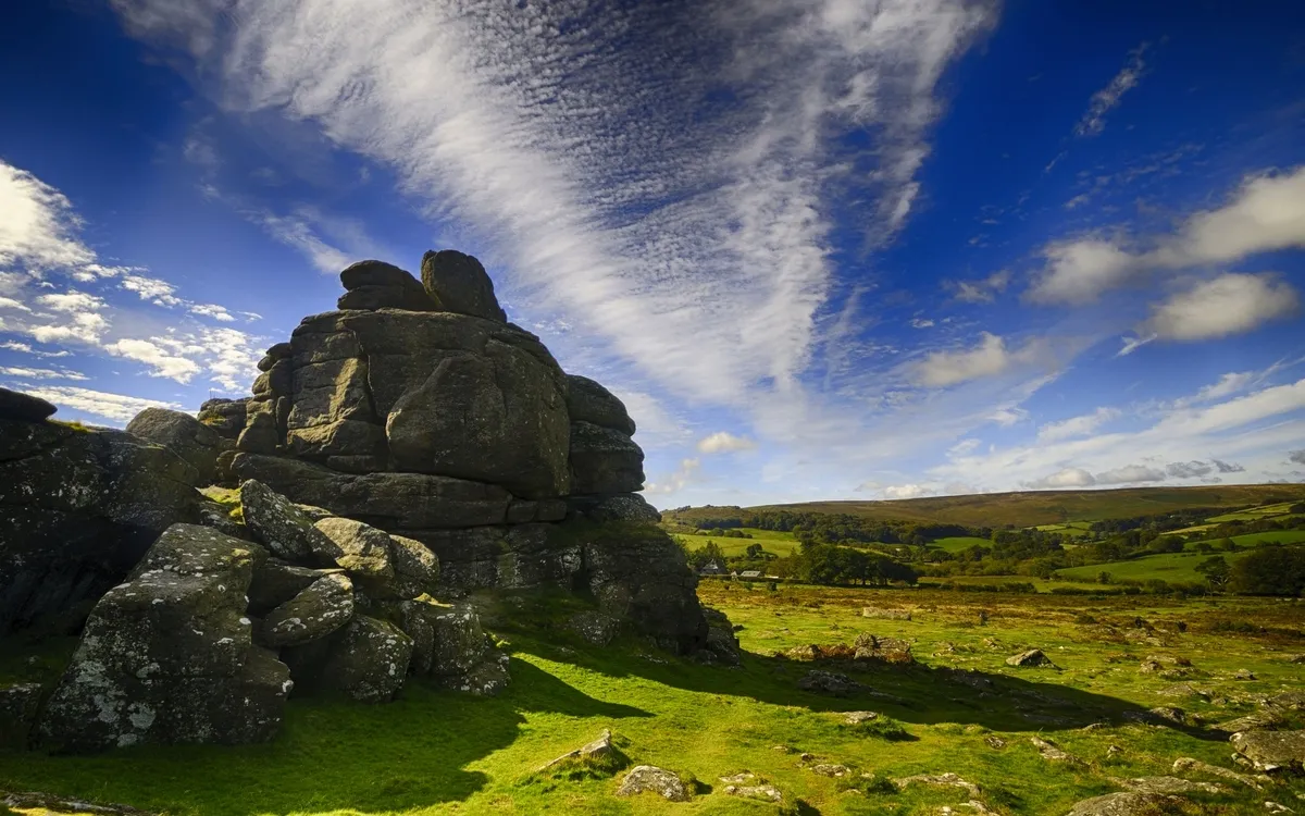 Houndtor in Dartmoor, Devon, Vereinigtes Königreich