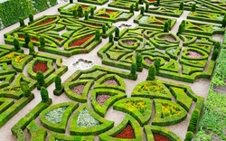 Schlossgärten von Villandry in der Loire Frankreich