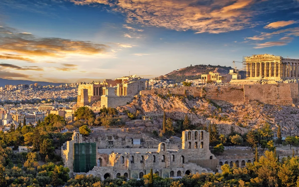 Panorama der Akropolis von Athen, Griechenland