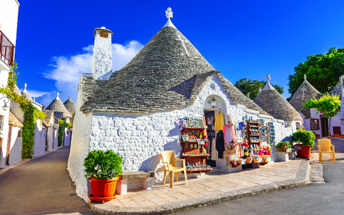 Alberobello in Apulien, Italien