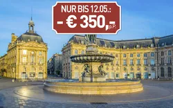 Blick auf den Place de la Bourse in Bordeaux, Frankreich