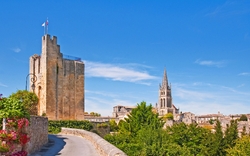 Stadtbild von Zentrum von Saint-Emilion, Frankreich