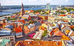 Blick über Riga, Lettland