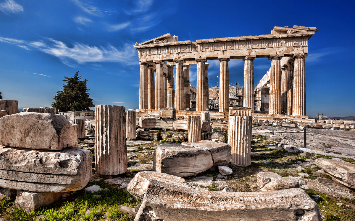 Parthenon-Tempel auf der Akropolis in Athen
