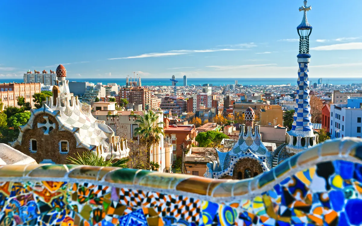 Park Güell in Barcelona, Spanien.