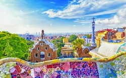 Park Güell in Barcelona, Spanien