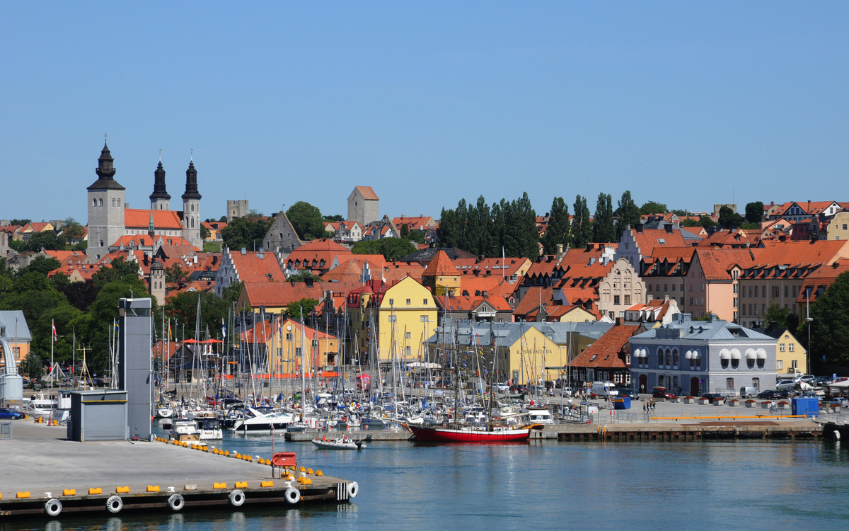Hafen von Visby auf Gotland, Schweden