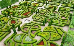 Schlossgärten von Villandry in der Loire Frankreich