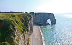 Manneporte an der Alabasterküste in der Normandie in Frankreich