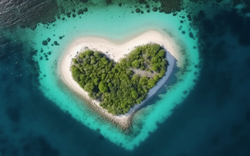 herzförmige Insel