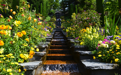 Italienische Wassertreppe auf der Insel Mainau am Bodensee, Deutschland
