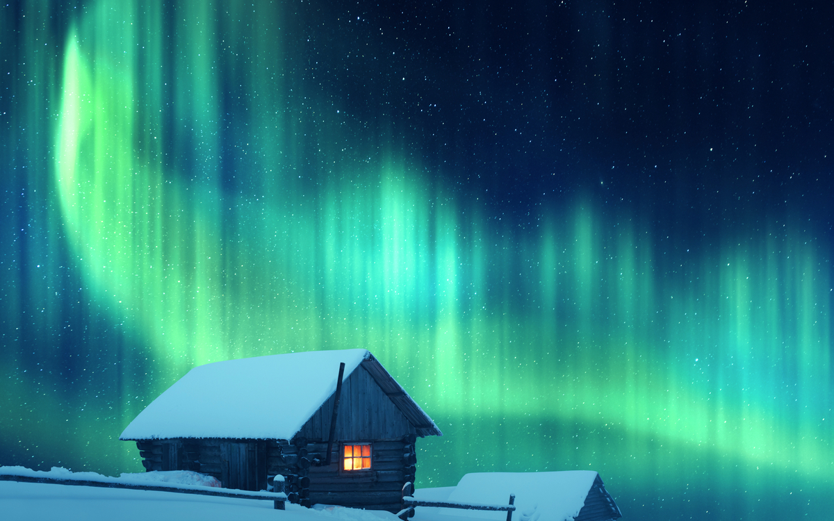 Polarlichter über Lappland