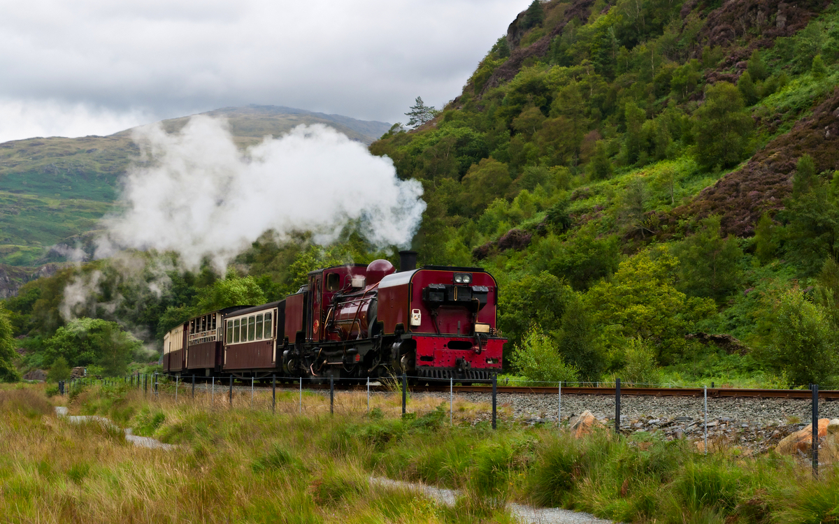 Dampflokomotive in Snowdonia