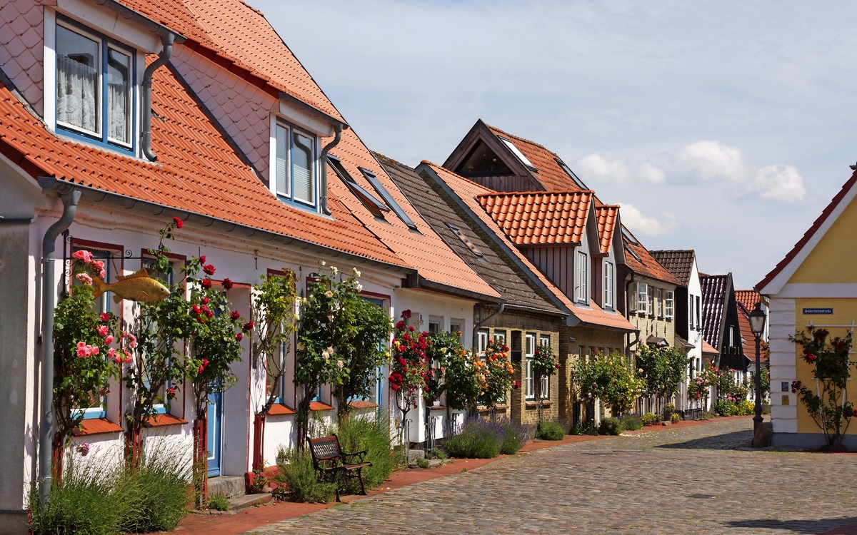 Impressionen aus der Fischersiedlung Schleswig-Holm in Schleswig-Holstein