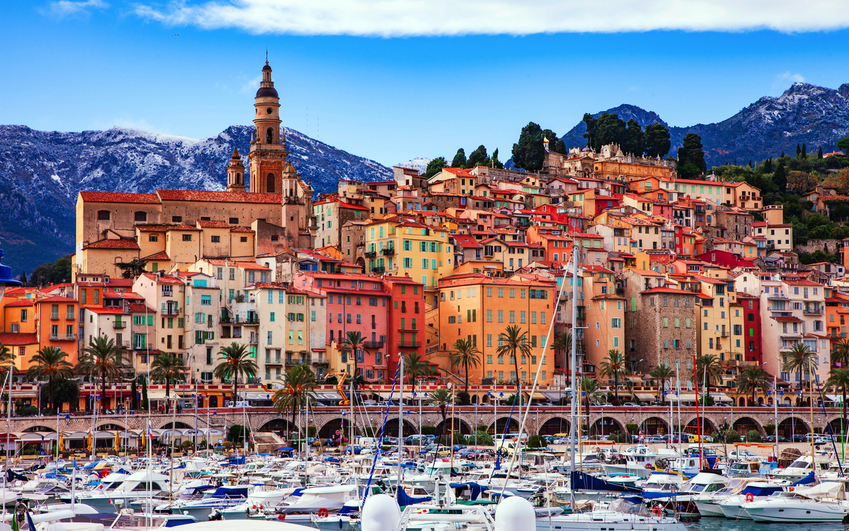 Menton an der französischen Riviera