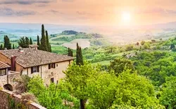 mittelalterliche Stadt San Gimignano in der Toskana, Italien