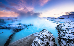 berühmte blaue Lagune in der Nähe von Reykjavik, Island