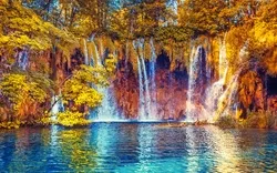 Nationalpark Plitvicer Seen in Dalmatien, Kroatien