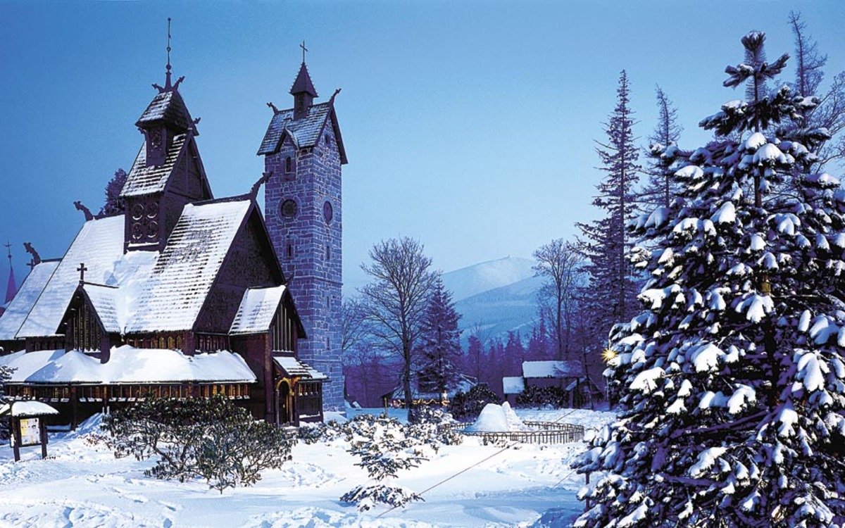 Stabkirche Wang im schlesischen Riesengebirge