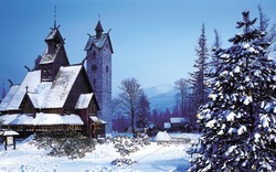 Stabkirche Wang im schlesischen Riesengebirge