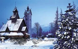 Stabkirche Wang im schlesischen Riesengebirge