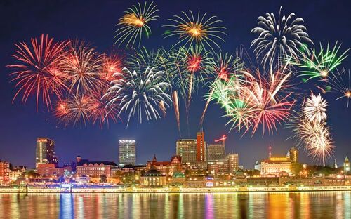 Feuerwerk in Hamburg