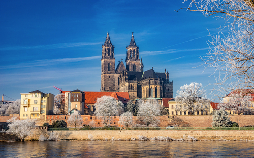 winterliches Magdeburg