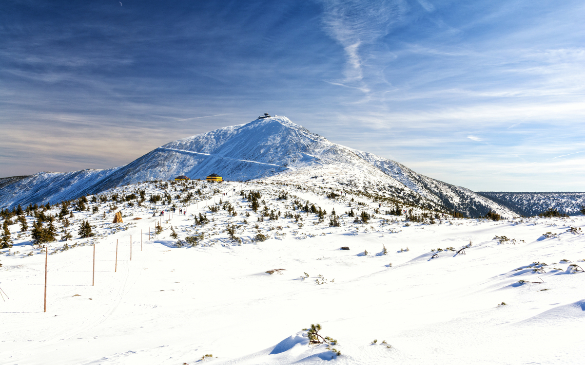 Schneekoppe im Winter