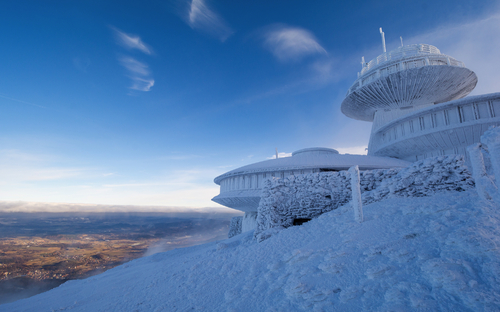 Schneekoppe im Winter