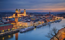 Sonnenuntergang über Passau