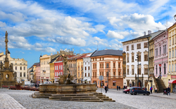 historische Sehenswürdigkeiten des schönen Olomouc in Mähren