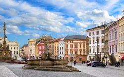 historische Sehenswürdigkeiten des schönen Olomouc in Mähren