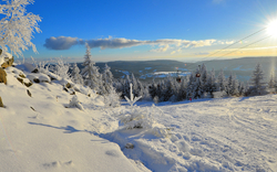 verschneite Landschaft am Ochsenkopf