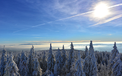 verschneite Landschaft am Ochsenkopf