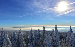 verschneite Landschaft am Ochsenkopf