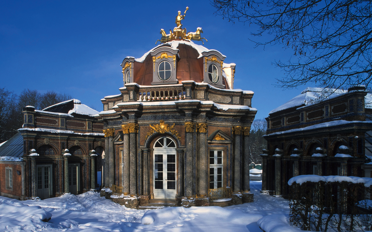 Orangerie und Sonnentempel in der Eremitage von Bayreuth