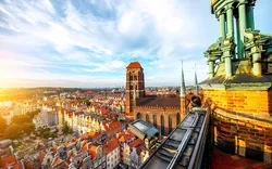 Blick auf die Marienkirche von Danzig in Polen