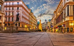 Graben - eine der bekanntesten Straßen im Zentrum der Wiener Altstadt