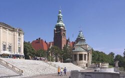 Hakenterrasse und Nationalmuseum in Stettin, Polen