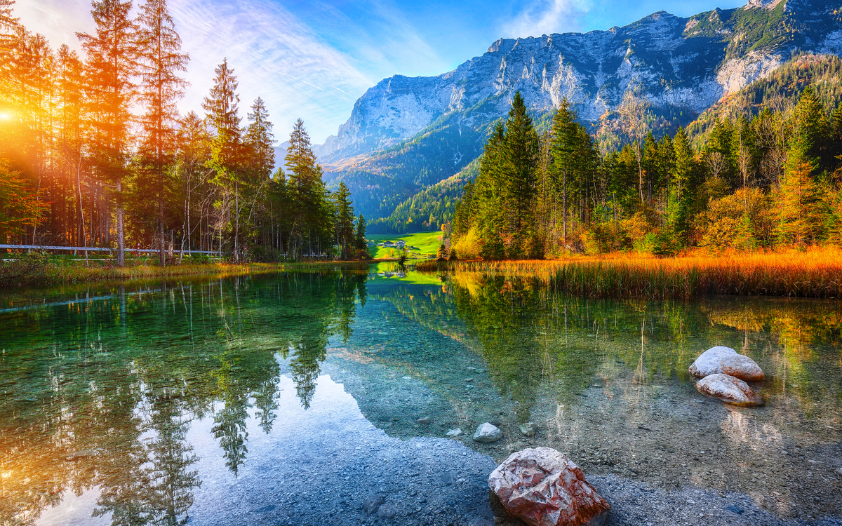 Hintersee bei Berchtesgaden in den bayerischen Alpen