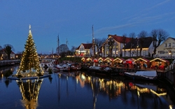 Weihnachtsmarkt in Carolinensiel an der Nordsee, Deutschland