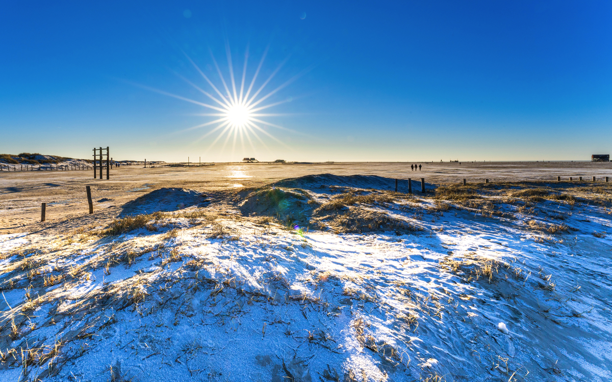 Winterlandschaft am Strand von St. Peter-Ording
