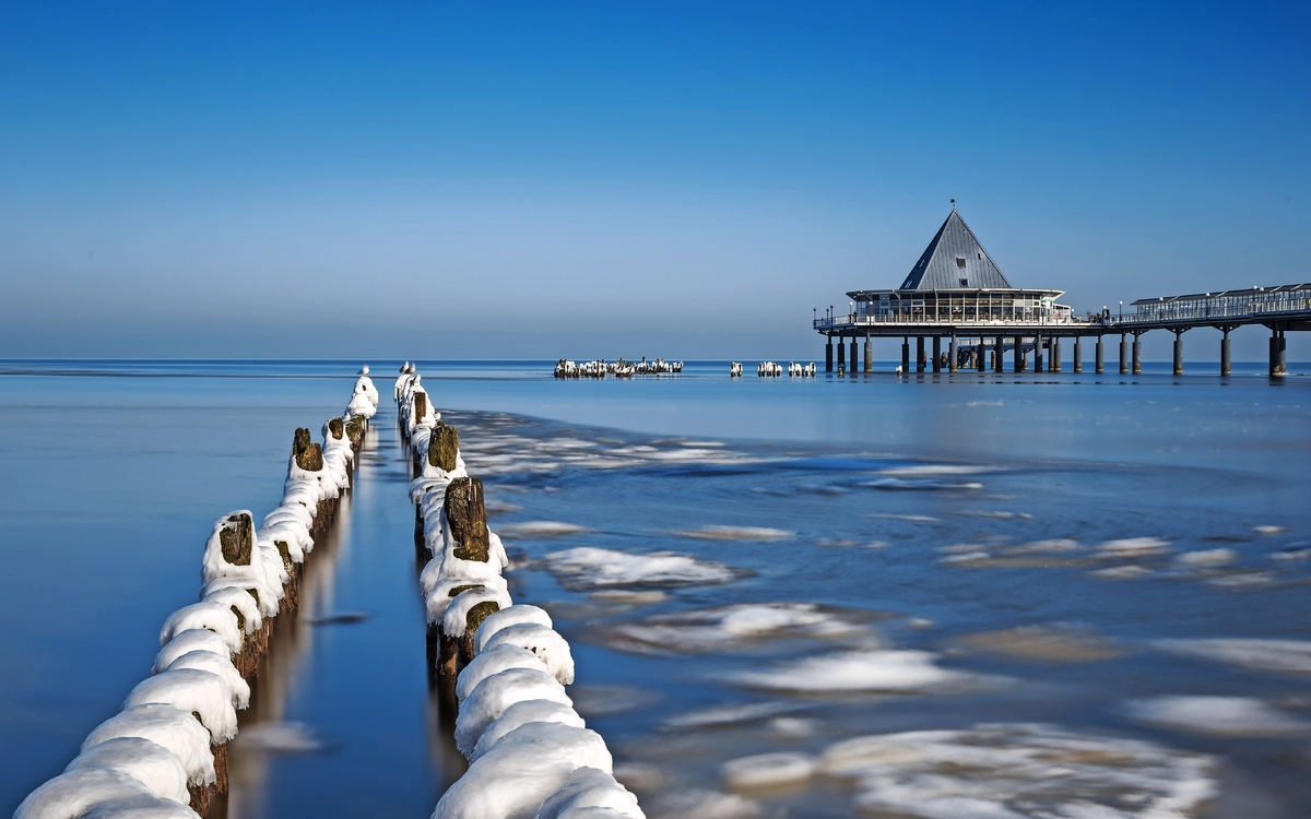 Heringsdorf im Winter auf der Insel Usedom 