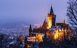 Schloss in Wernigerode im Winter